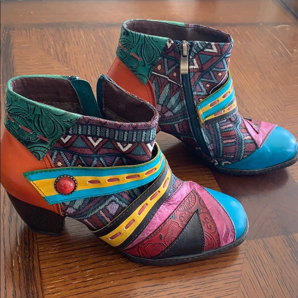 Unique colorful booties
